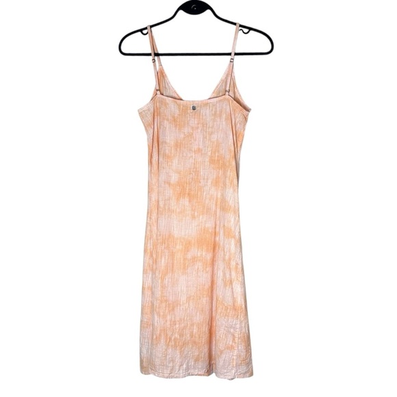 Roxy Wild Ties Midi Dress- Orange Tie Dye Cotton Sundress- Size Small - Picture 7 of 12